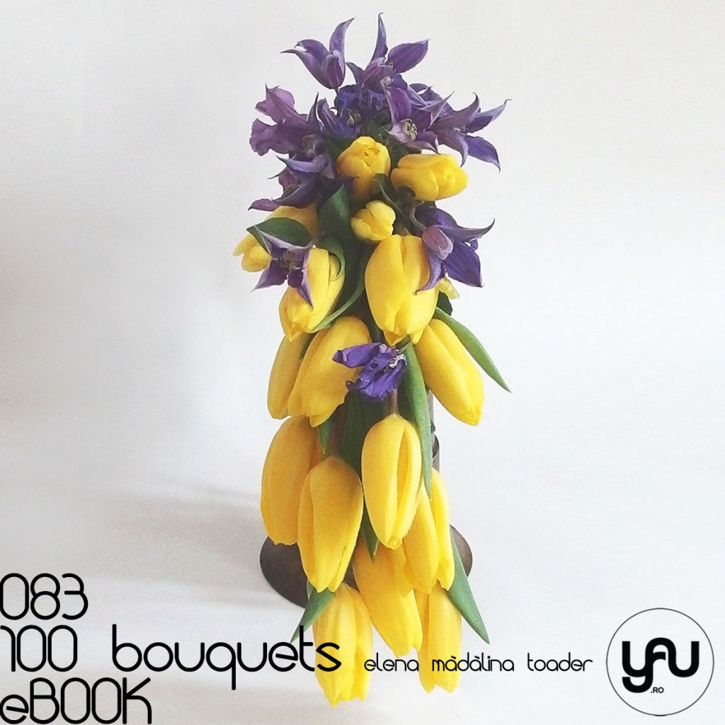 EVANTAI cu flori de CLEMATIS si LALELE #100bouquets #ebook #yauconcept #elenamadalinatoader