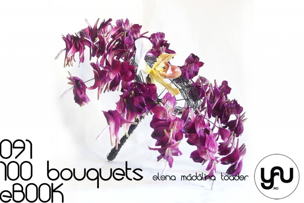 BUCHET cu petale MOV si orhidee #100bouquets #ebook #yauconcept #elenamadalinatoader