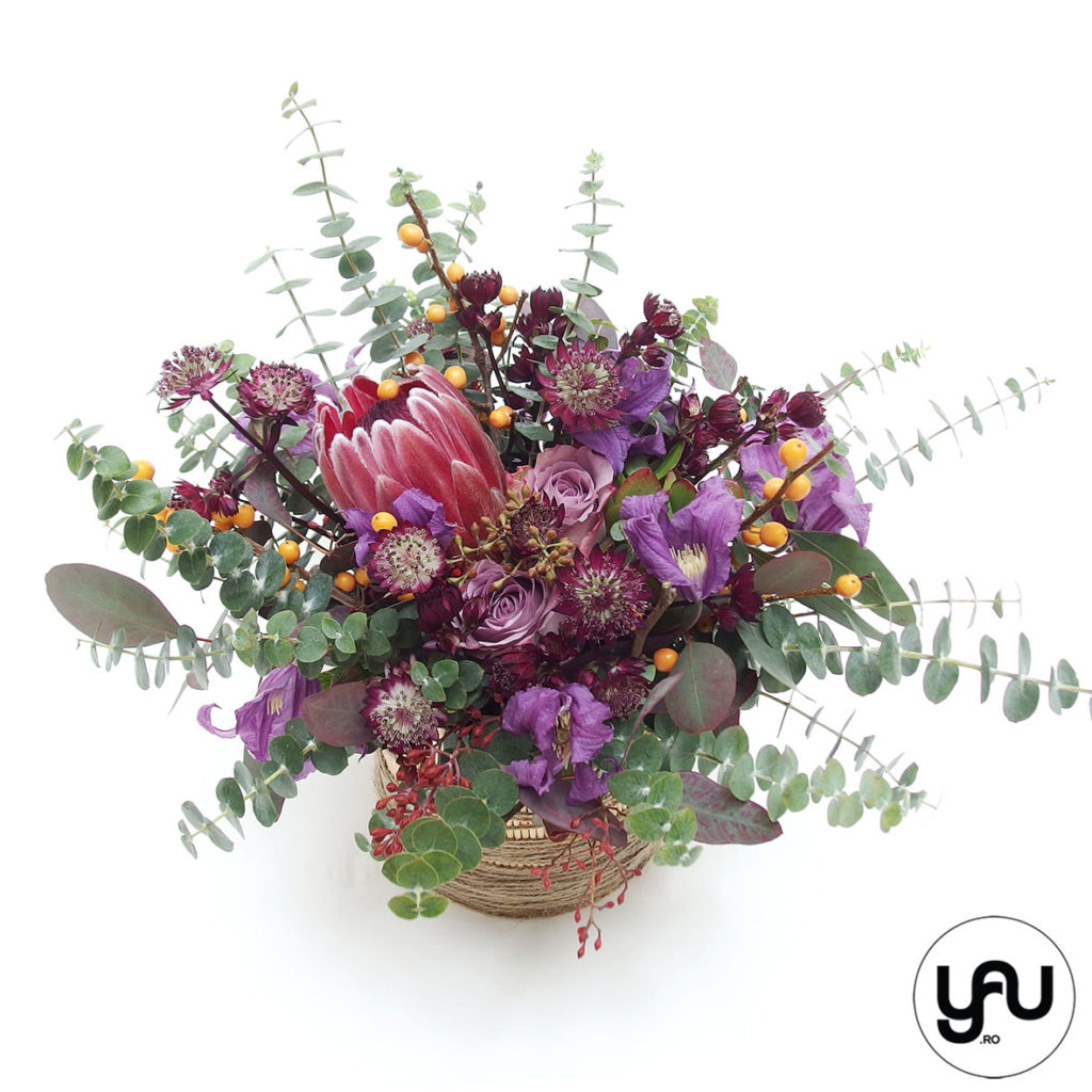 Aranjament floral cu flori MOV VIOLET _ YaU Concept _ elenatoader (3)
