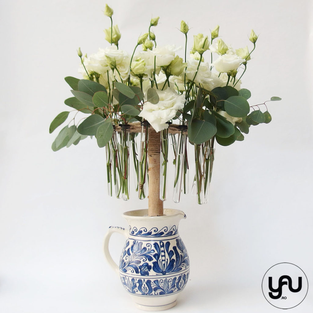 Aranjament floral ceramica romaneasca: OALA si ULCIORUL YaUconcept ElenaTOADER